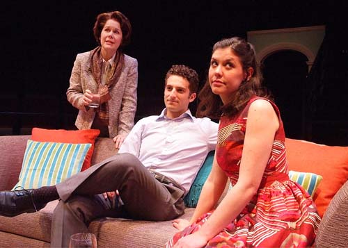 (from left) Christine Estabrook as Hope, Ben Graney as Craig and Zoë Winters as Melody in the West Coast Premiere of Bekah Brunstetter's Be a Good Little Widow, directed by Hal Brooks, May 11 - June 9, 2013 at The Old Globe. Photo by Ed Krieger.