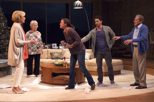 From Left, Kandis Chappell, Robin Pearson Rose, Dana Green, Andy Bean and Robert Foxworth in the San Diego premiere of Jon Robin Baitz's Other Desert Cities, directed by Richard Seer, April 27 - June 2, 2013 at The Old Globe. Photo by Snaps Studio.