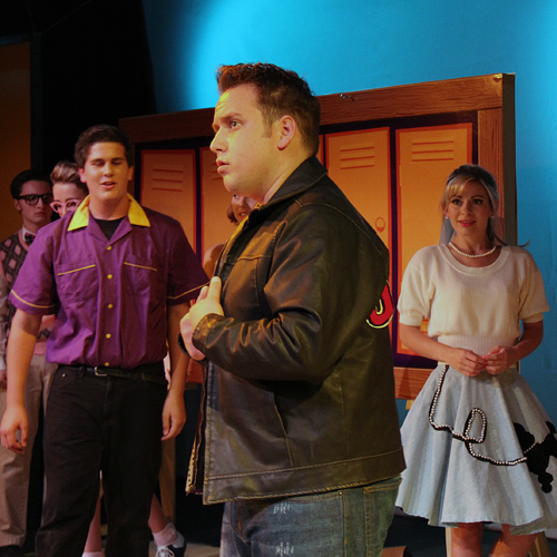 Michael Parrott (foreground) and Katerli Crail (in poodle skirt) star in Pickwick Players presentation of "Zombie Prom' (Photo courtesy of Pickwick Players)