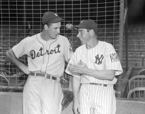 Hank Greenberg (left) and Joe Dimaggio  (Photo donated by Corbis)